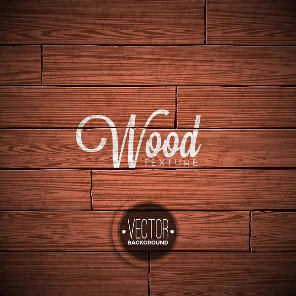 Vecteur bois texture fond design. Illustration en bois vintage foncé naturel. — Image vectorielle