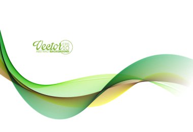 Beyaz Arkaplanda Soyut Dalga Tasarımı. Vektör İllüstrasyonu.