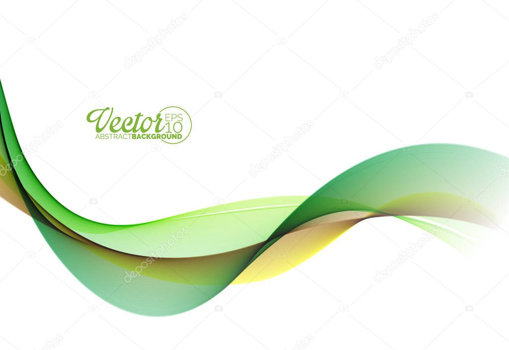 Abstract Wave Design on White Background. Vector Illustration.