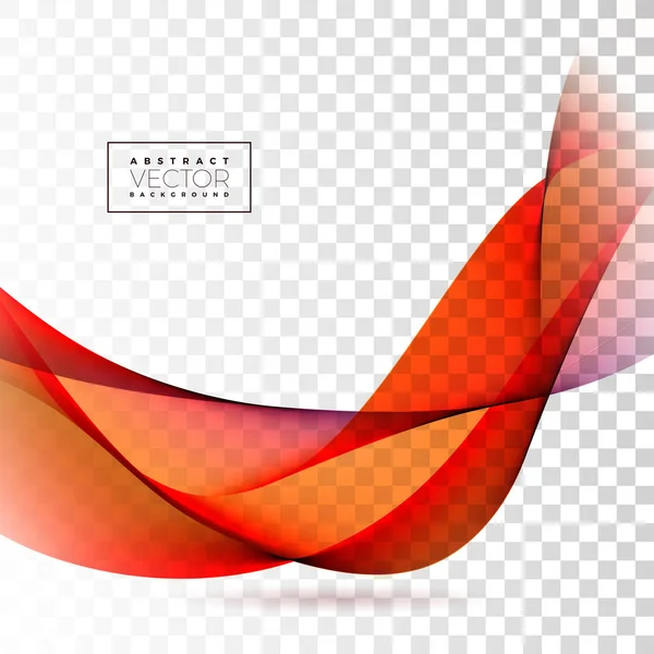 Abstrakt Wave Design på transparent bakgrund. Vektor Illustration. — Stock vektor