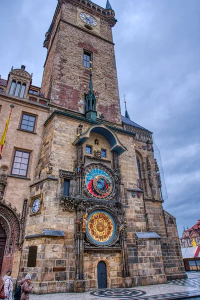 Praga Relógio Astronômico no centro de Praga — Fotografia de Stock