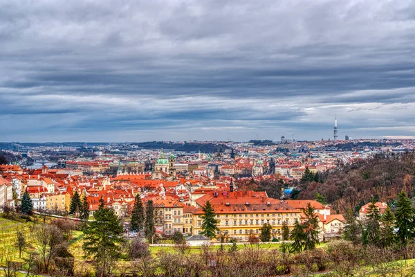 Beautiful view of Mala Strana in Prague , Lesser Town of Prague — 스톡 사진