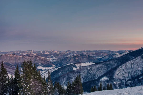 Litte Fatra, Slovakya 'da güzel kış manzarası