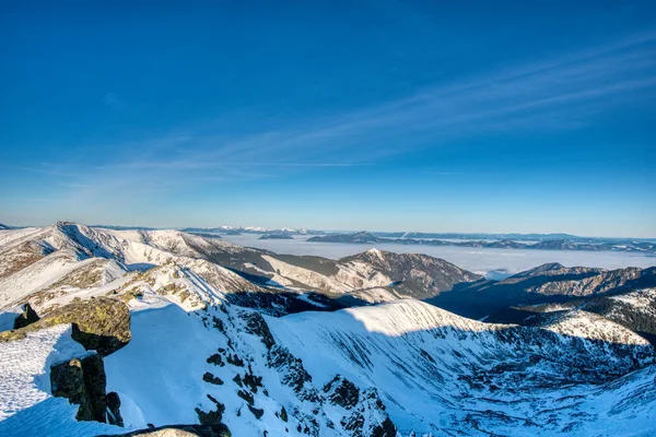 Όμορφη Πανοραμική Θέα Των Βουνών Από Low Tatras Στο Δυτικό — Φωτογραφία Αρχείου