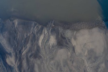 Kuruyan gölün havadan çekimi ve sonrası.