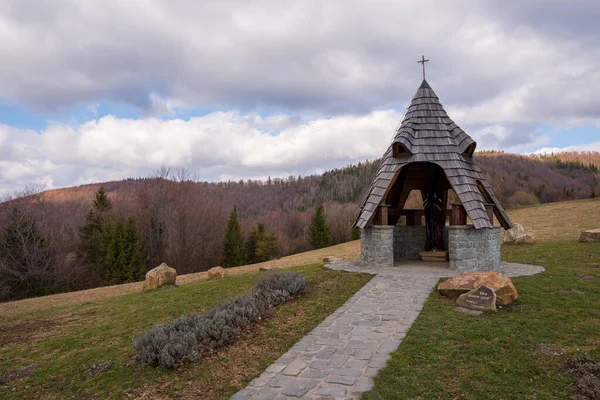 Pomník Horách Zvonice Isidory České Beskydy — Stock fotografie