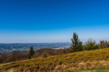 Dolni Becva Vadisi manzarası ve Beskydy Dağları, Czech Beskydy Dağları
