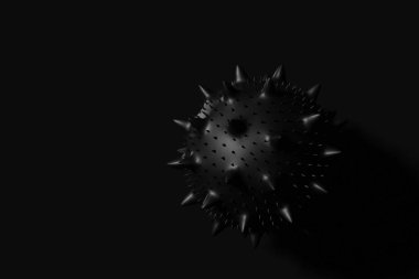 Coronavirus 3D Minimalist Siyahi stili.