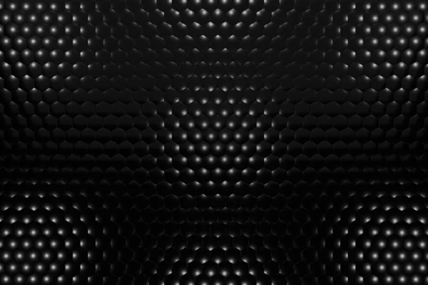 Καθιστούν Ογκομετρικό Φόντο Από Μαύρα Εξάγωνα Αφηρημένο Μαύρο Φόντο — Φωτογραφία Αρχείου