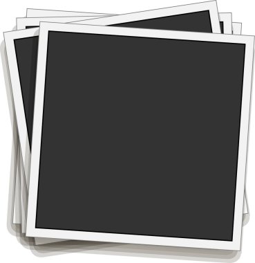 Döndürülmüş fotoğraf çerçevesi kavramı, izole nesneler saydam arka plan üzerinde. 