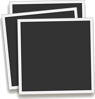 Döndürülmüş fotoğraf çerçevesi kavramı, izole nesneler saydam arka plan üzerinde. 