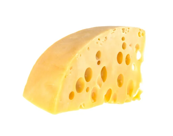 Τυρί maasdam σε άσπρο φόντο — Φωτογραφία Αρχείου