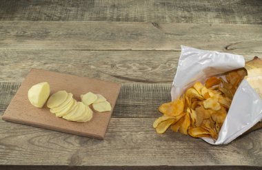  taze patates ve patates cipsi