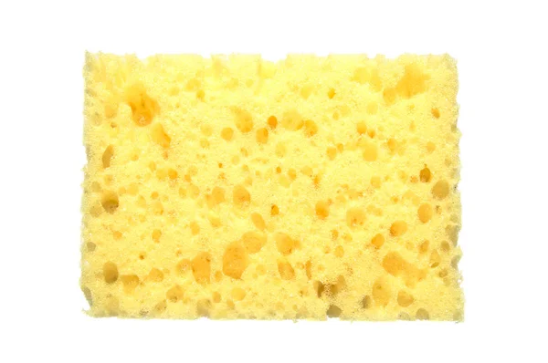 Желтая пена моющие средства на белом фоне — стоковое фото