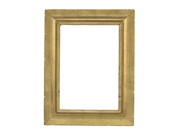 Old wooden frame on the isolated white background — Stock Photo, Image