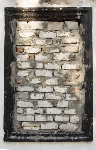 Παλιό παράθυρο bricked — Φωτογραφία Αρχείου