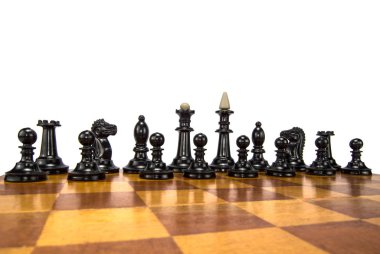 Satranç taşları tahtada