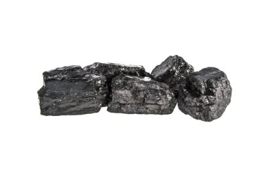 izole beyaz arka plan üzerinde kömür