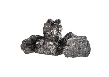 izole beyaz arka plan üzerinde kömür
