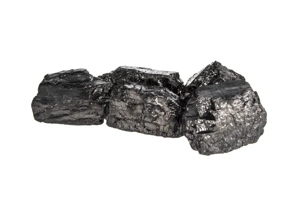 Coal on an isolated white background — Stock Photo, Image