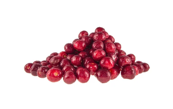 Many berries of fresh cherries on the white background — Stock Photo, Image