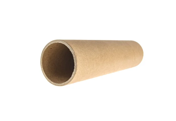 Carton tube on white background — Stock Photo, Image