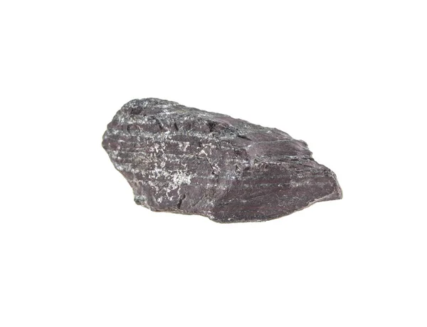 Смугастий камінь на ізольованому білому тлі — стокове фото