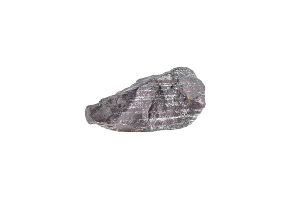 Csíkos kő elszigetelt fehér background — Stock Fotó