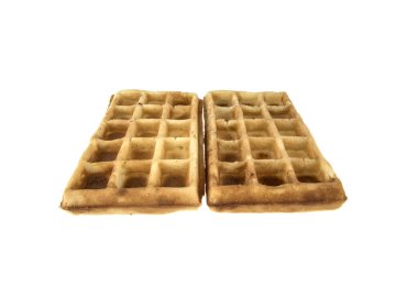 Beyaz arka plan üzerinde iki Viyana gözleme