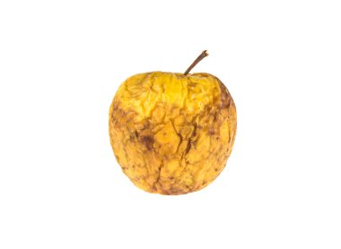 rotten apple on isolated white background clipart