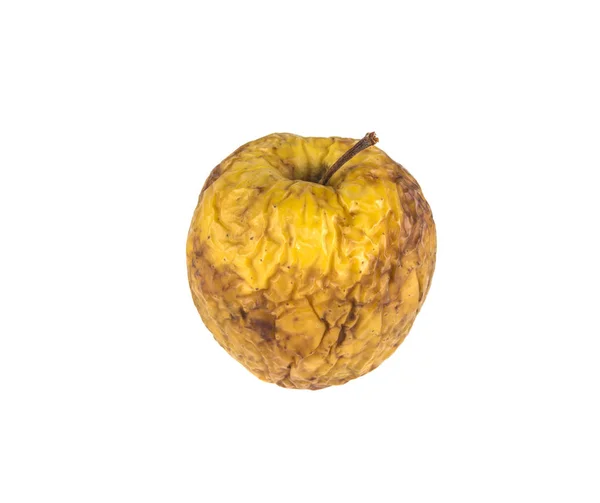 Manzana podrida sobre fondo blanco aislado —  Fotos de Stock