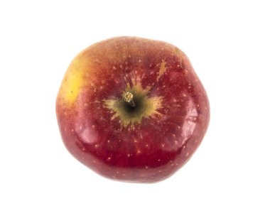 izole beyaz zemin üzerine kırmızı elma