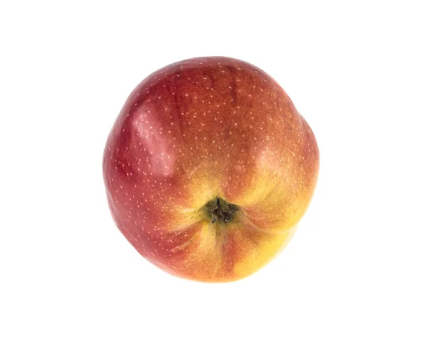 Rode appel op geïsoleerde witte achtergrond — Stockfoto