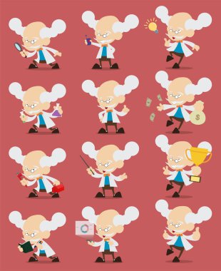 Profesör karakter 12 farklı eylem