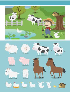 çiftlik hayvan karakter