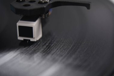 Plakçıyı Kapat Turntable Vinil Lp 'te İğne Gösterme