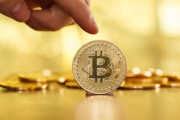 Bitcoin - moneda del futuro — Foto de Stock