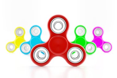 Renkli topluca spinners kümesi