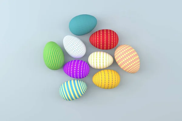 Set of realistic eggs on white background — Stock Photo, Image