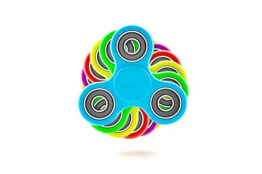 Renkli topluca spinners kümesi