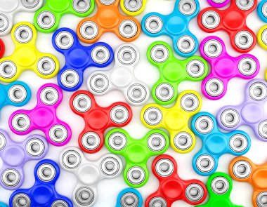 Renkli topluca spinners kümesi