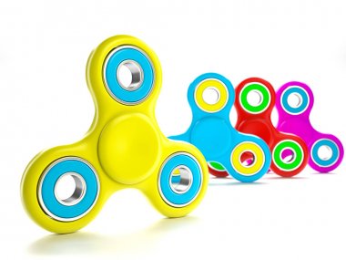 Renkli topluca spinners kümesi