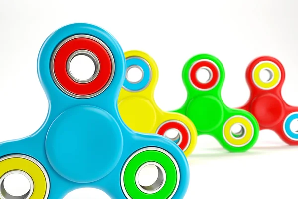 Set von bunten Fidget Spinners — Stockfoto