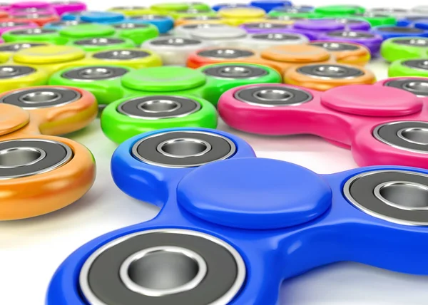 Renkli topluca spinners kümesi