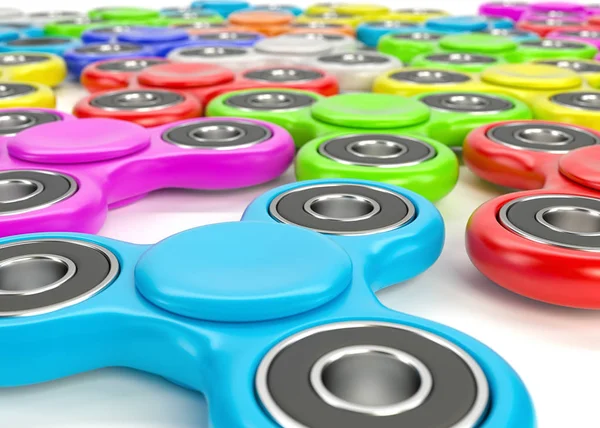 Renkli topluca spinners kümesi