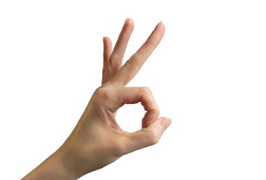 Okay or flicking hand sign clipart