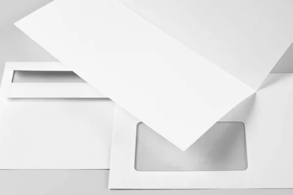 Blank Letterhead Флаер Два Конверта — стоковое фото