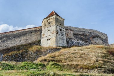 Ortaçağ Kalesi merkezine, Transilvanya, Brasov, Romanya