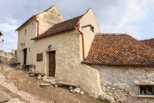 Ortaçağ Kalesi merkezine, Transilvanya, Brasov, Romanya — Stok fotoğraf