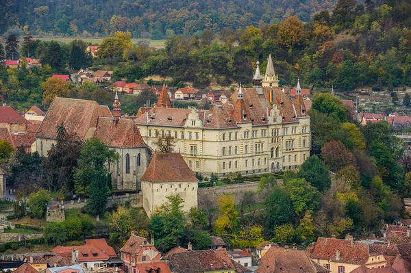 Vista panoramica sulla città di Sighisoara, Romania — Foto Stock